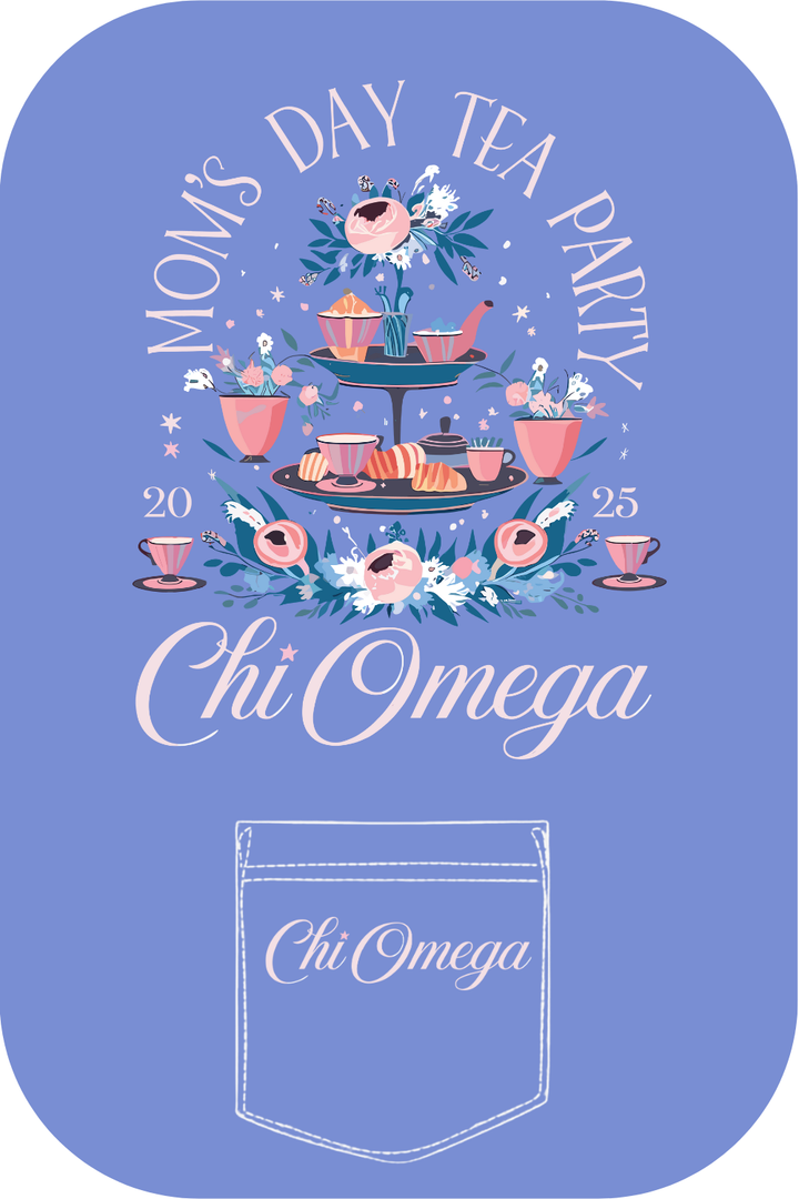 Custom Mom's Day Tea Party Chi Omega