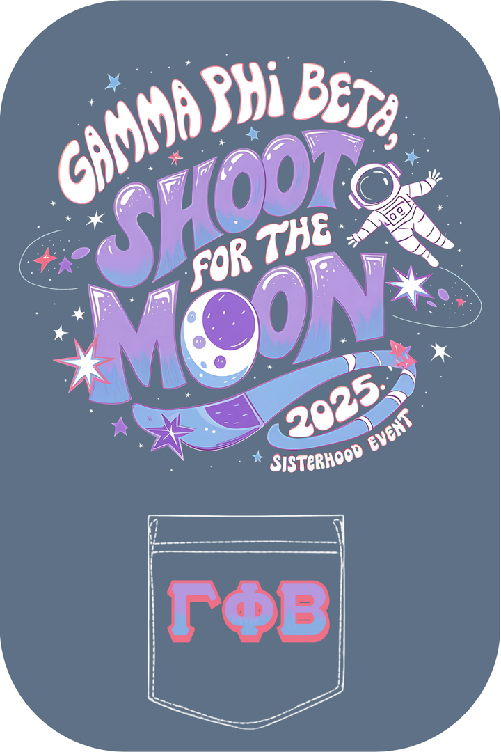 Custom Gamma Phi Beta Shoot For The Moon
