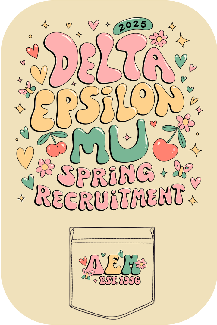 Custom Delta Epsilon Mu Spring Recruitment