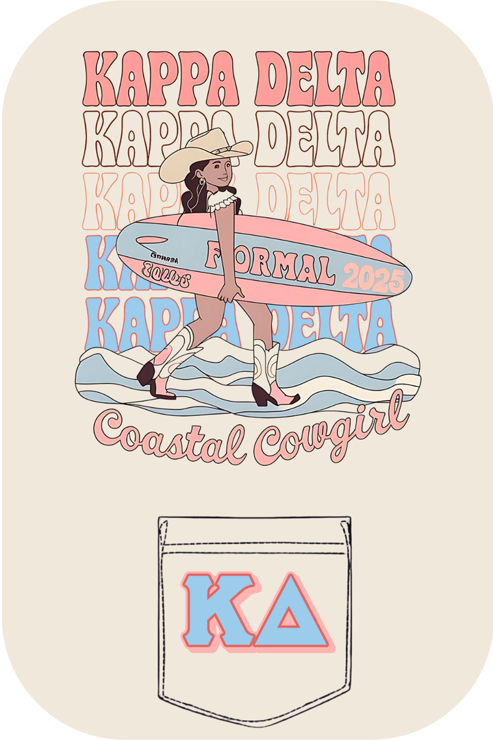 Custom Formal Kappa Delta Coastal Cowgirl