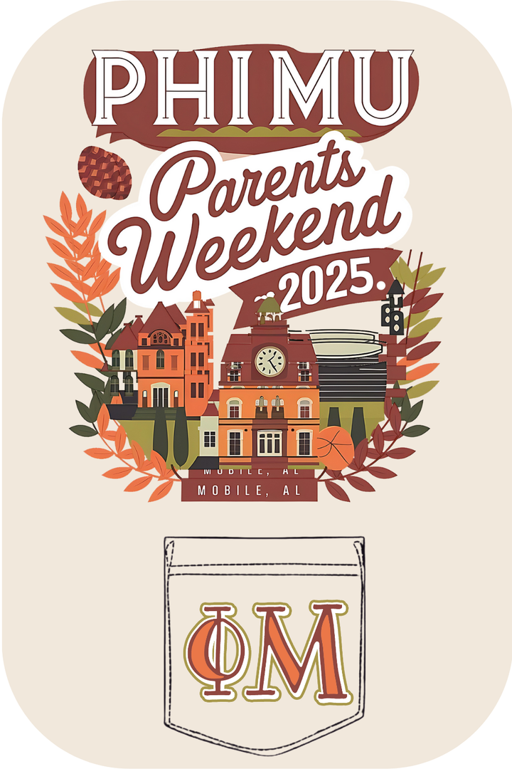 Custom Phi Mu Parents Weekend
