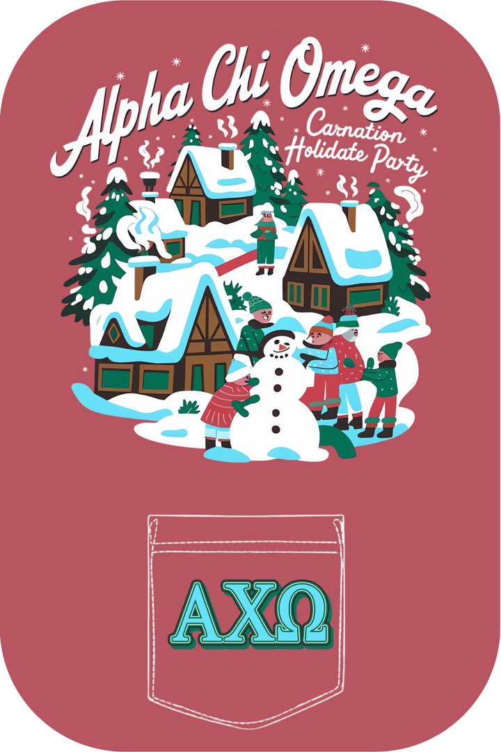 Custom Alpha Chi Omega Carnation Holidate Party