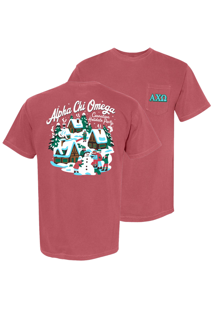 Custom Alpha Chi Omega Carnation Holidate Party