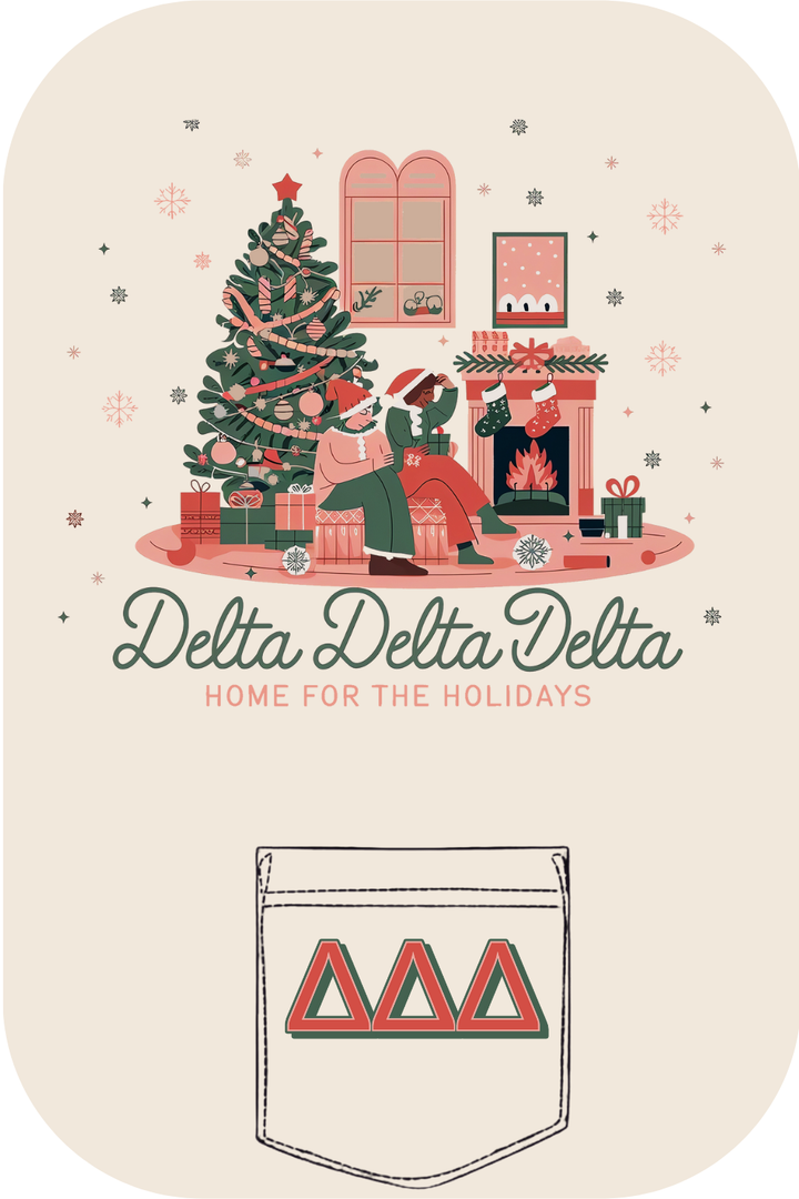 Custom Delta Delta Delta Home For The Holidays