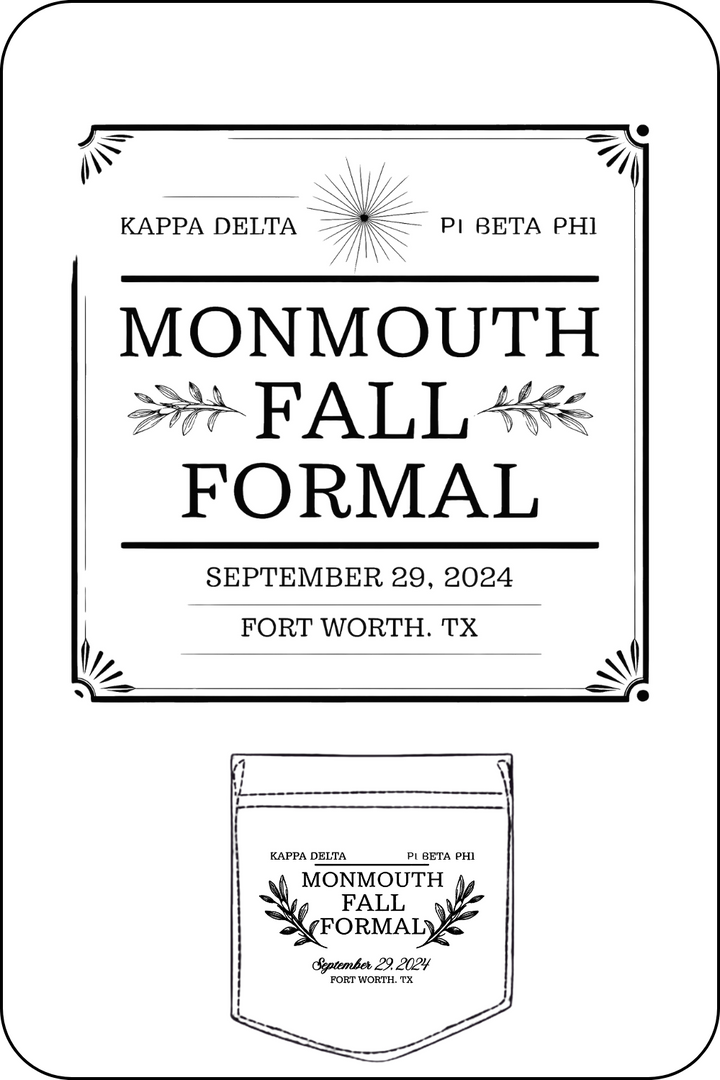 Custom Kappa Delta Pi Beta Phi Monmouth Fall Formal