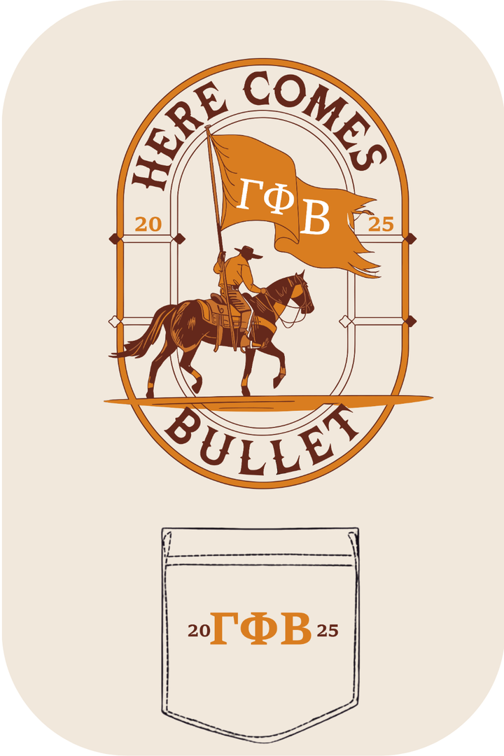 Custom Here Comes Bullet Gamma Phi Beta