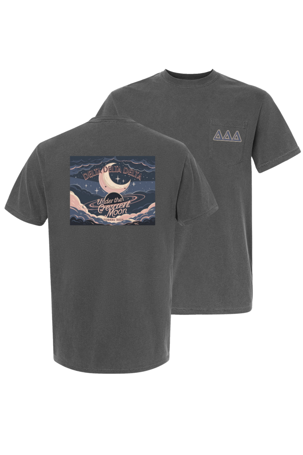 Custom Delta Delta Delta Under The Crescent Moon