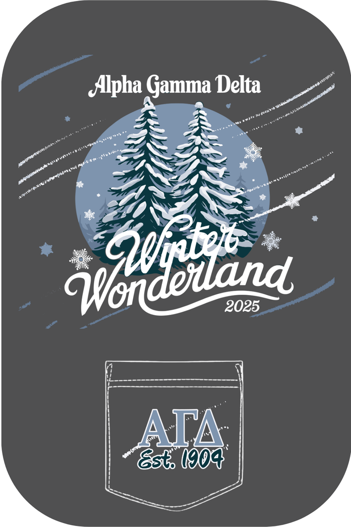 Custom Alpha Gamma Delta Winter Wonderland