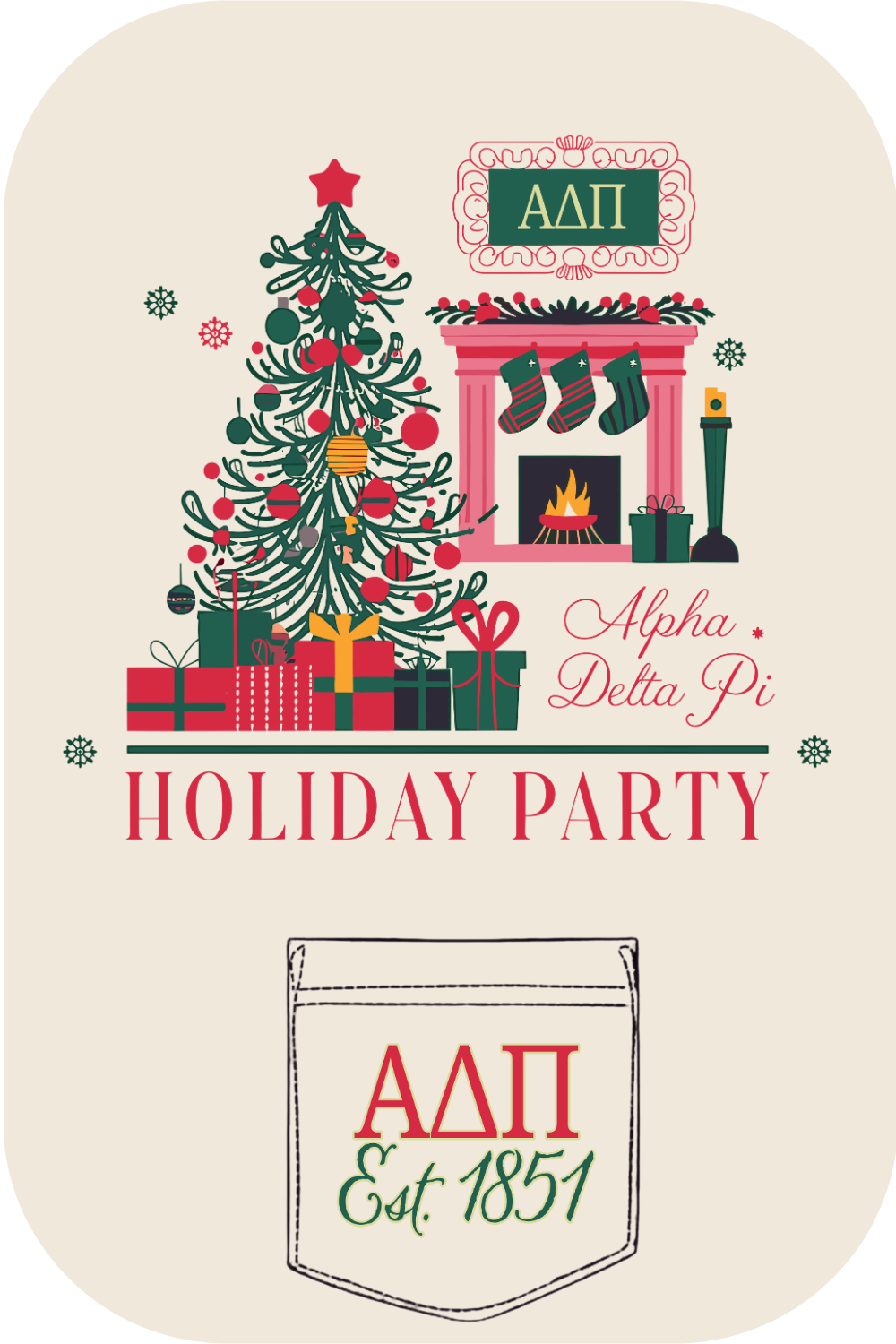 Custom Alpha Delta Pi Holiday Party