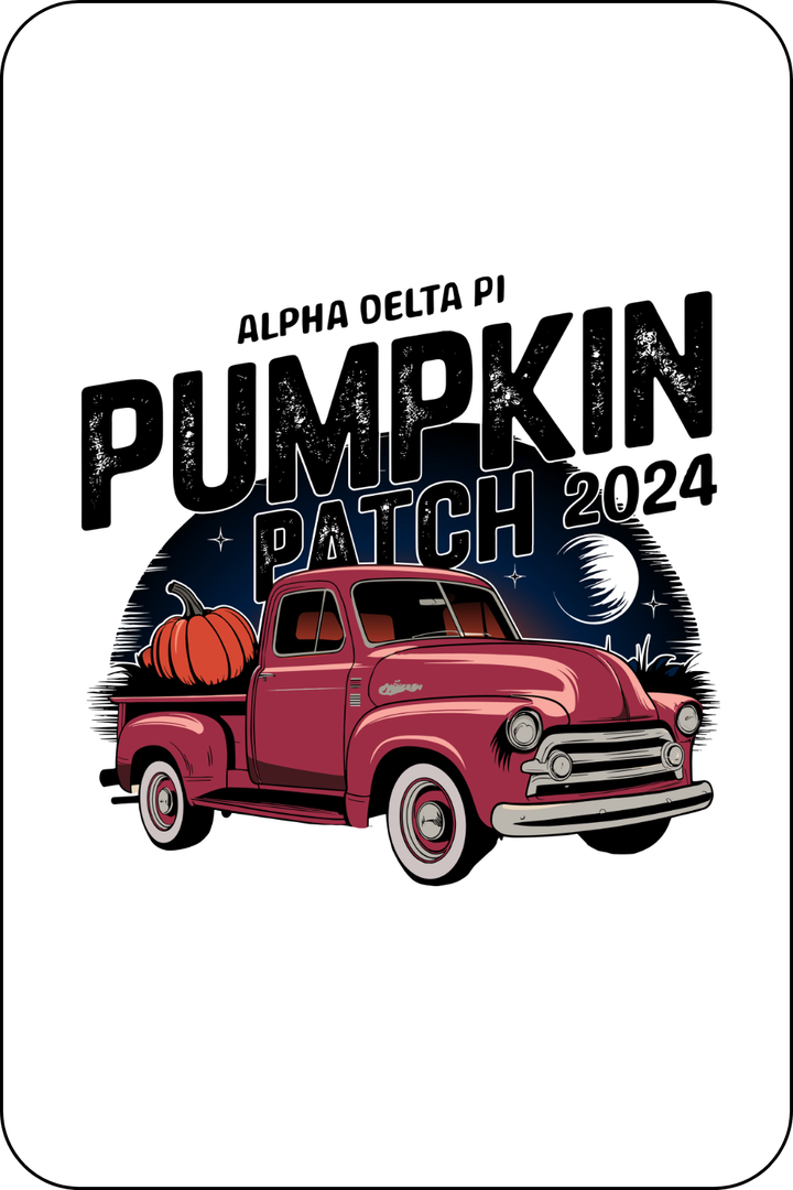 Custom Alpha Delta Pi Pumpkin Patch Night Road