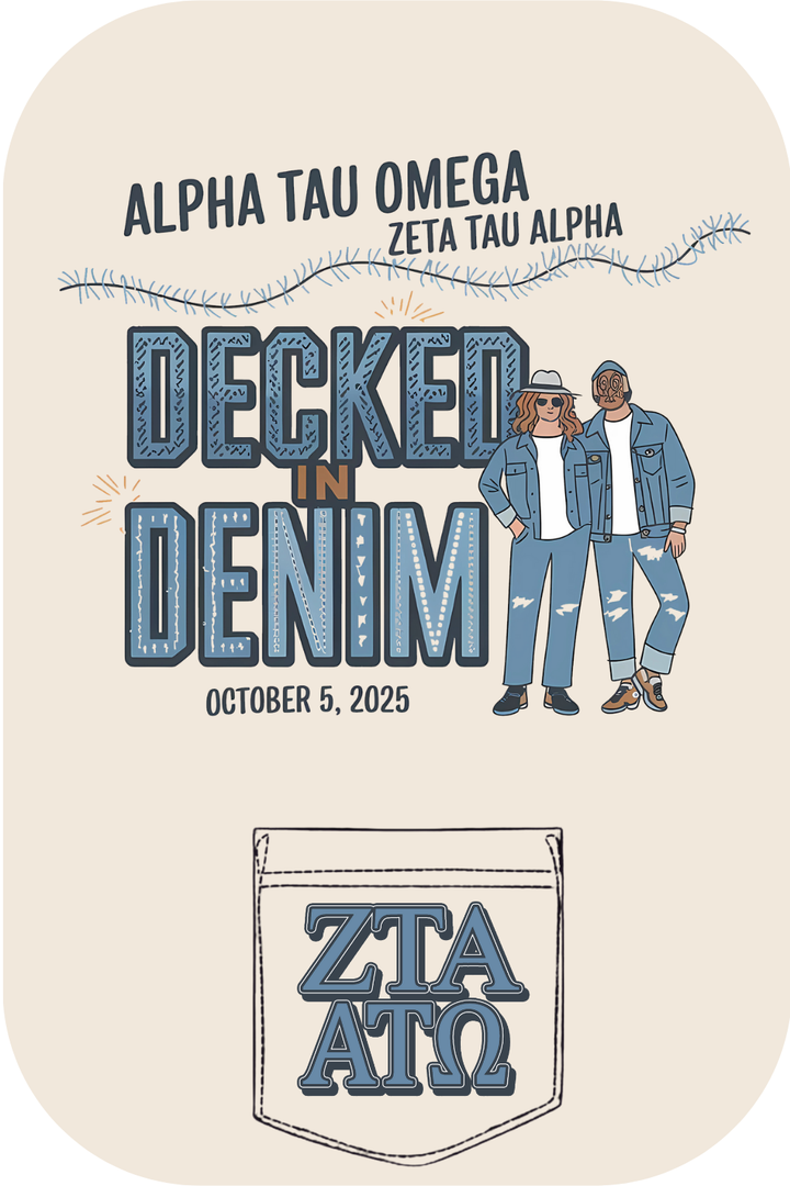 Custom Alpha Tau Omega Decked In Denim
