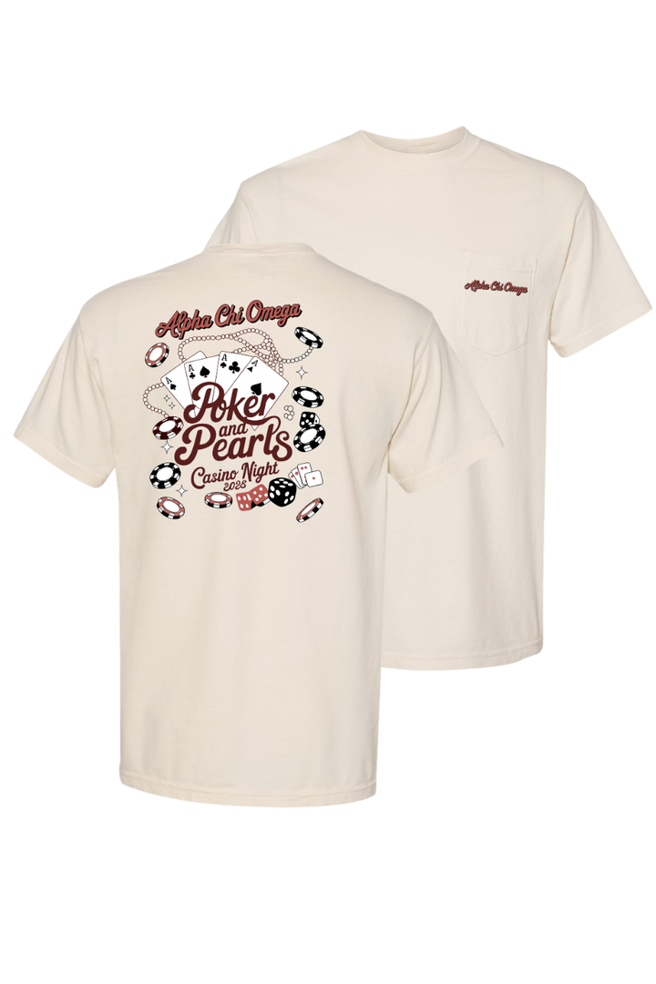 Custom Alpha Chi Omega Poker An Pearls