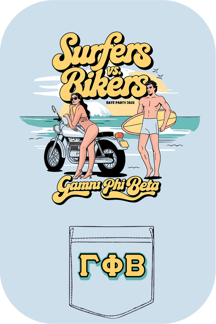 Custom Surfers Vs. Bikers Gamma Phi Beta