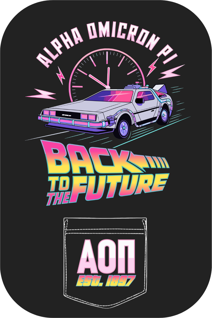 Custom Alpha Omicron Pi Back To The Future