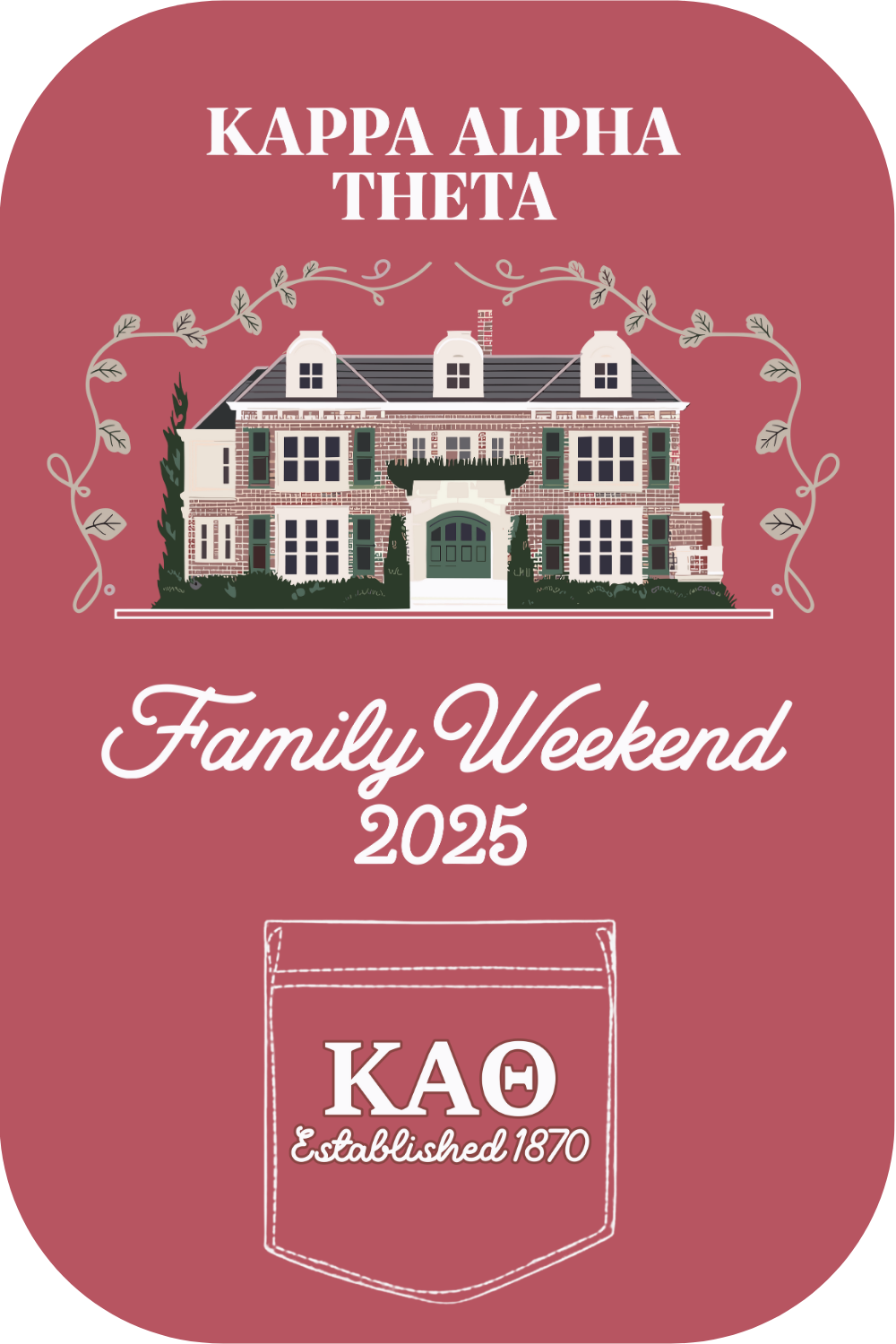 Custom Kappa Alpha Theta Family Weekend