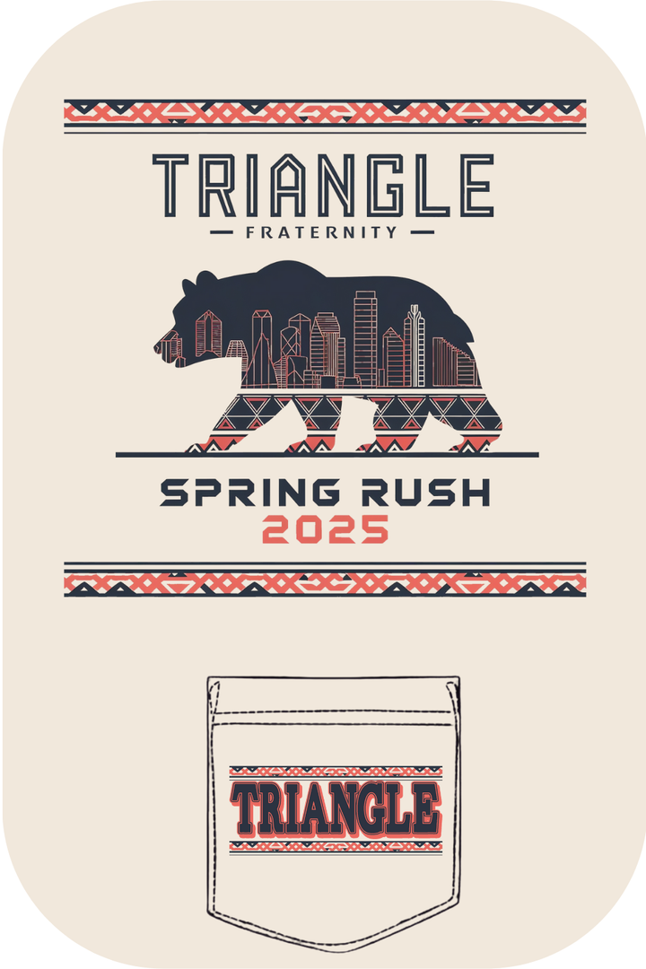 Custom Triangle Fraternity Spring Rush