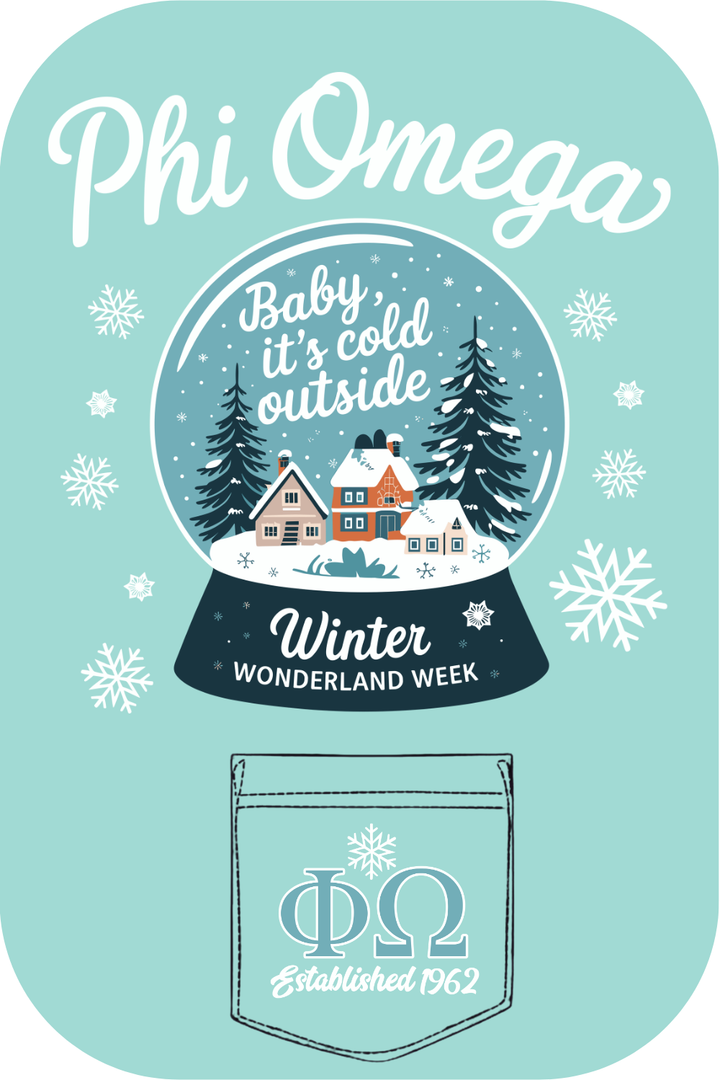 Custom Phi Omega Baby It's Cold Outside