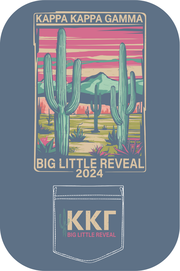 Custom Kappa Kappa Gamma Big Little Reveal Desert