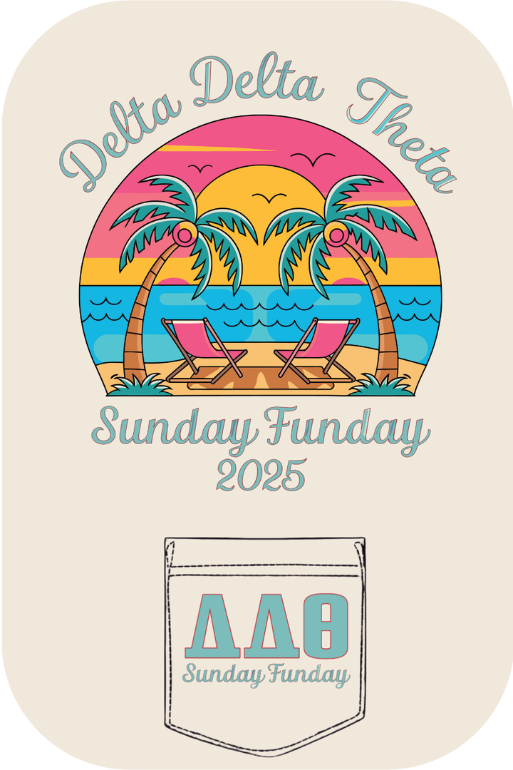 Custom Delta Delta Theta Sunday Funday