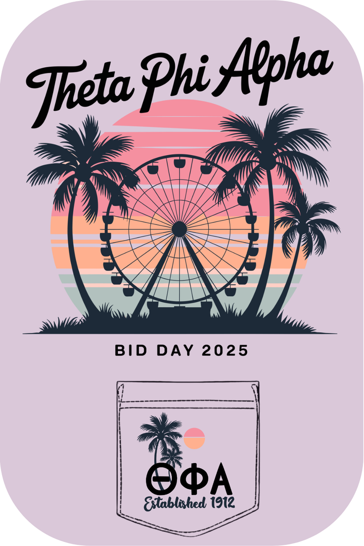 Custom Theta Pi Alpha Bid Day