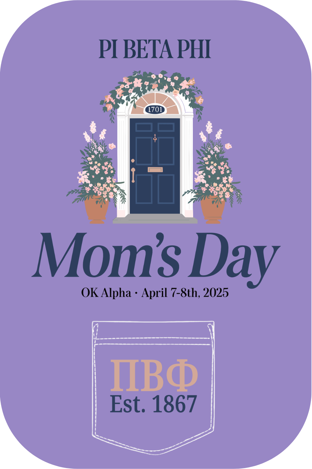 Custom Pi Beta Phi Mom's Day