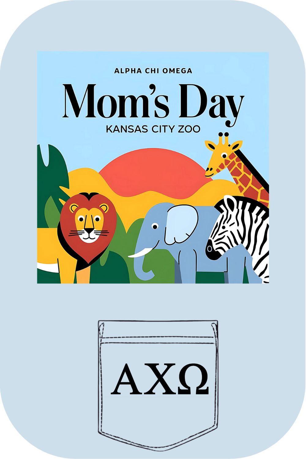 Custom Alpha Chi Omega Mom's Day – Kite and Crest