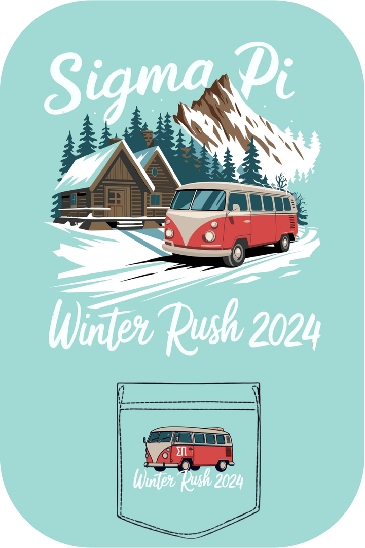 Custom Sigma Pi Winter Rush Snow Cabin Camp