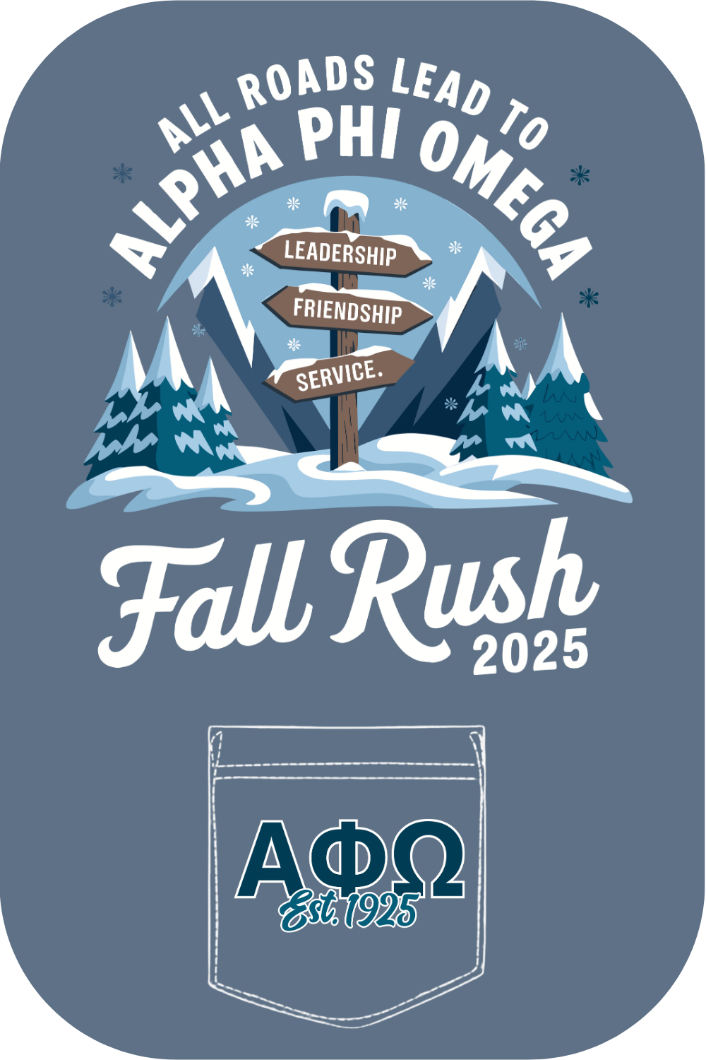 Custom All Roads Lead To Alpha Phi Omega Fall Rush