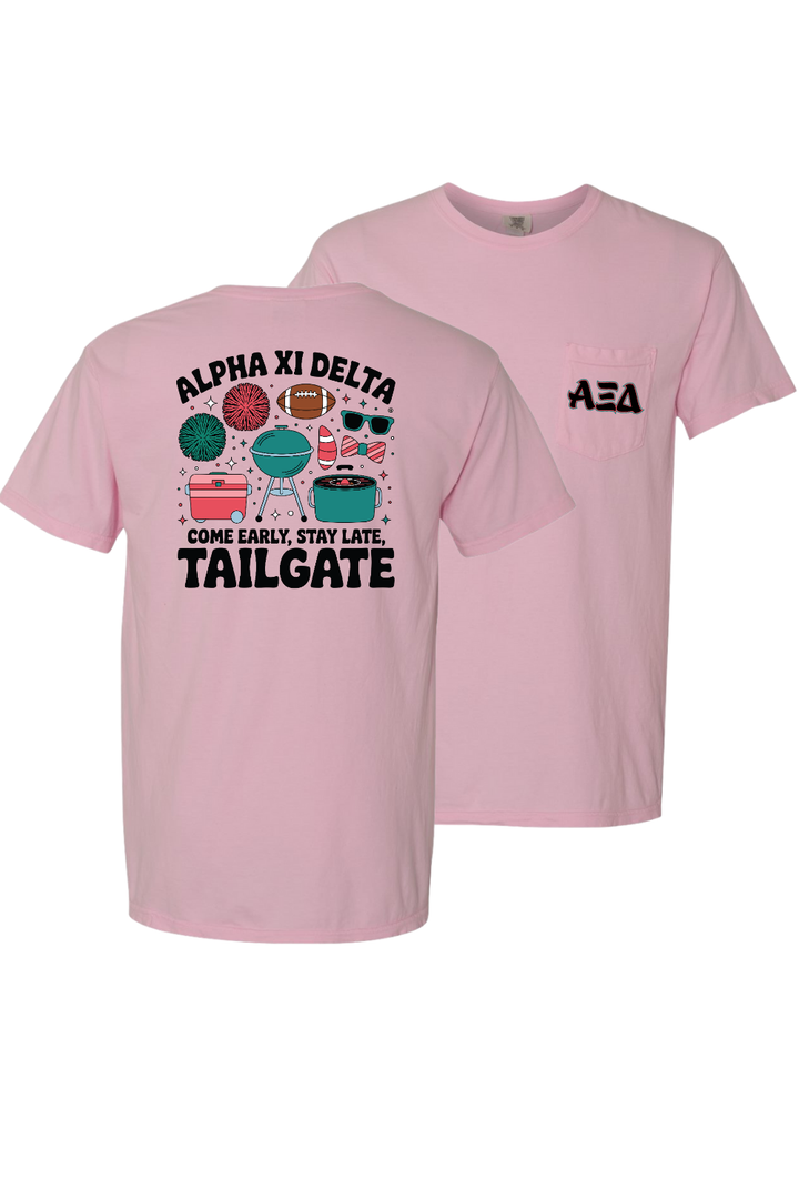 Custom Alpha Xi Delta Come Early Stay Late Tailgate