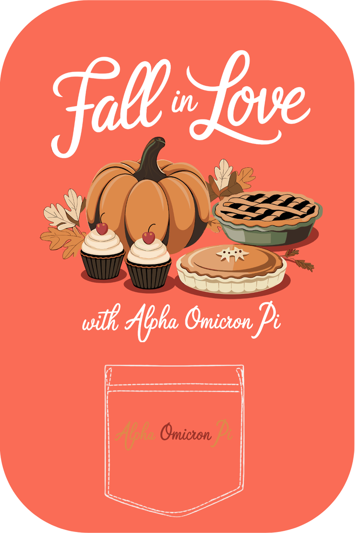 Custom Fall In Love With Alpha Omicron Pi