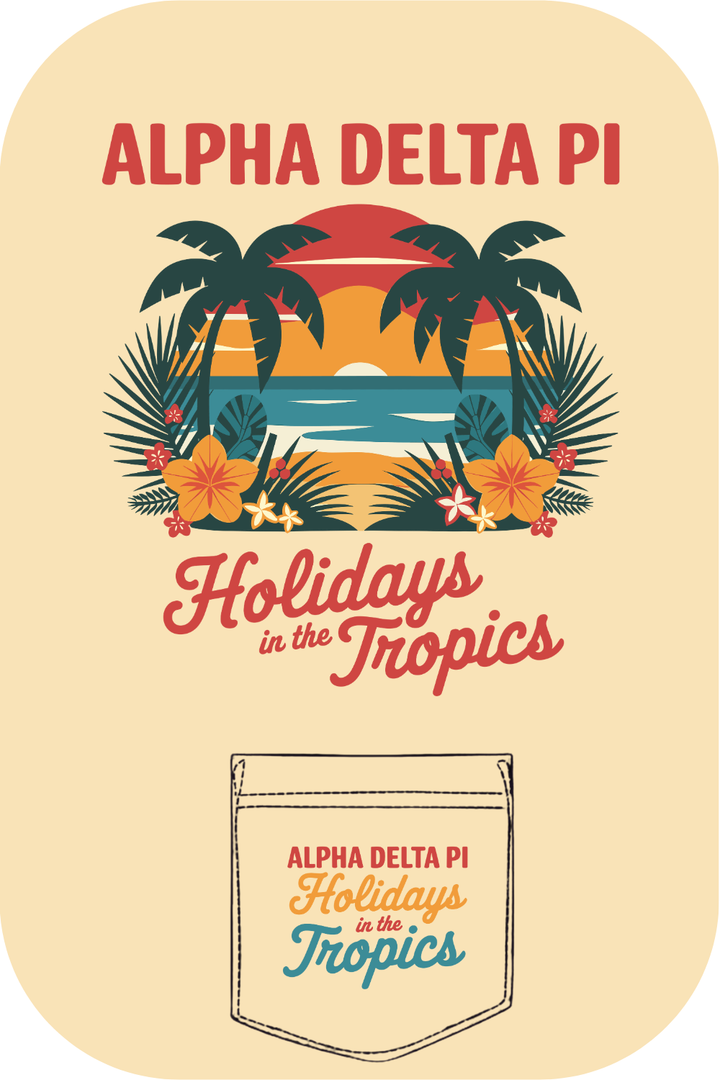 Custom Alpha Delta Pi Holiday On Tropics