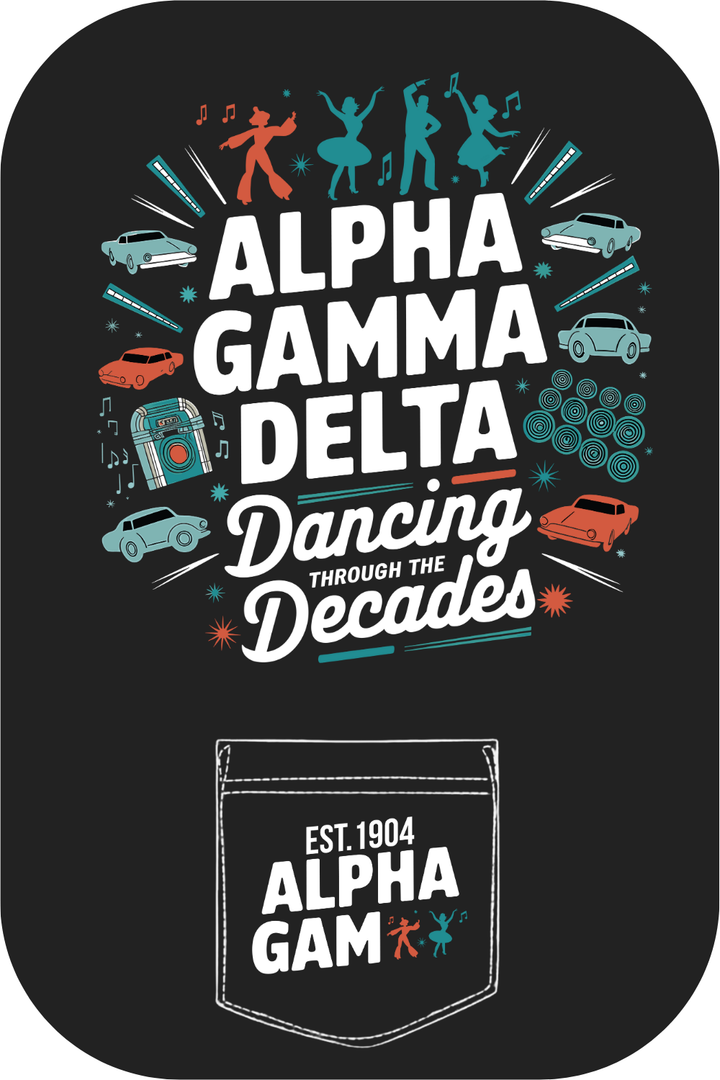 Custom Alpha Gamma Delta Dancing Through