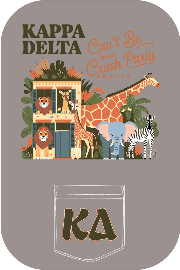 Custom Kappa Delta Can't Be Tamed Crush Party