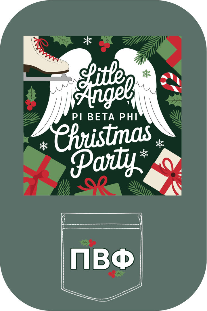 Custom Little Angel Pi Beta Phi Christmas Party