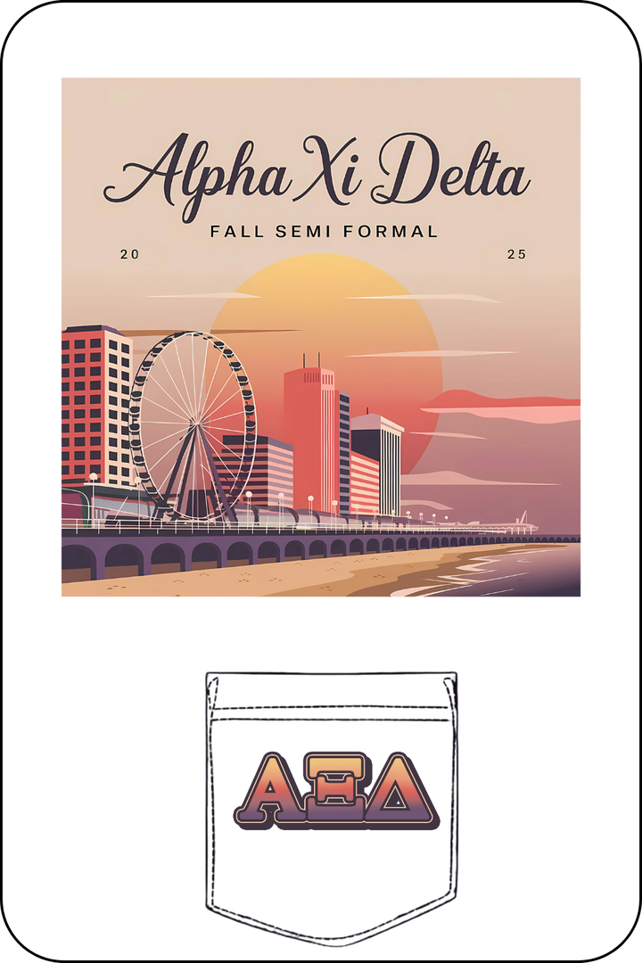 Custom Alpha Xi Delta Fall Semi Formal
