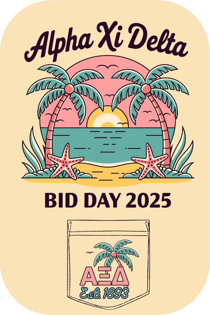 Custom Alpha Xi Delta Bid Day