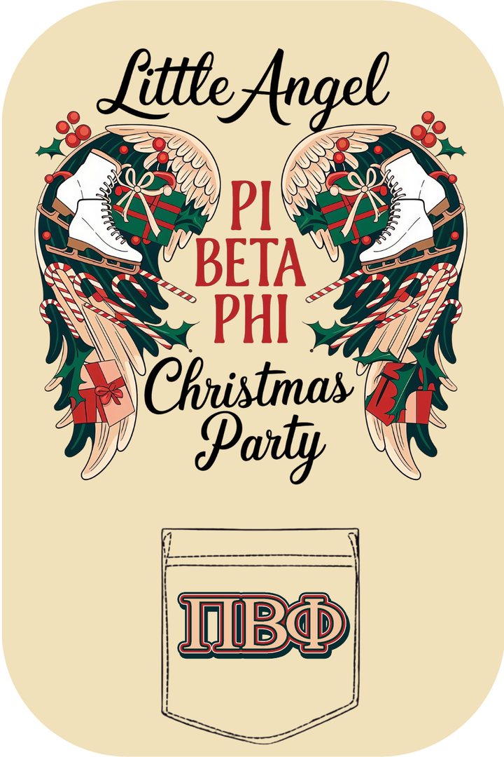 Custom Little Angel Pi Beta Phi Christmas Party