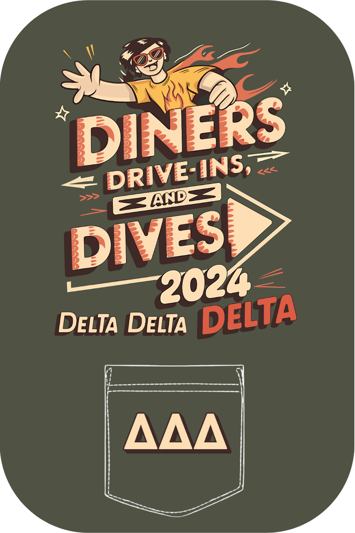 Custom Diners Drive In Delta Delta Delta