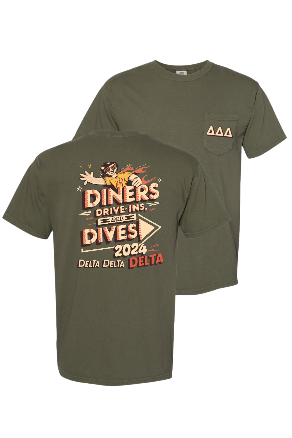 Custom Diners Drive In Delta Delta Delta