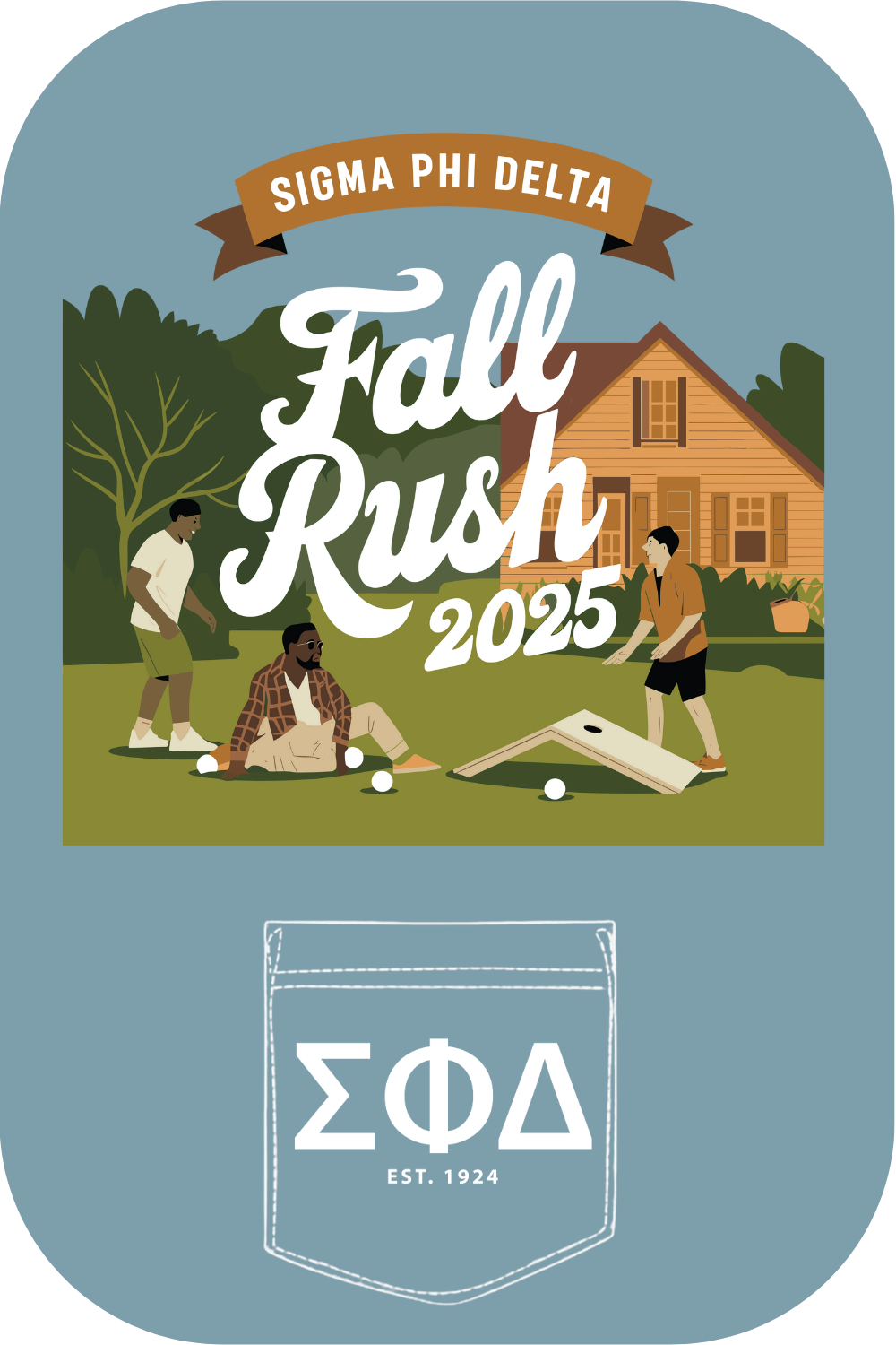 Custom Sigma Phi Delta Fall Rush – Kite and Crest