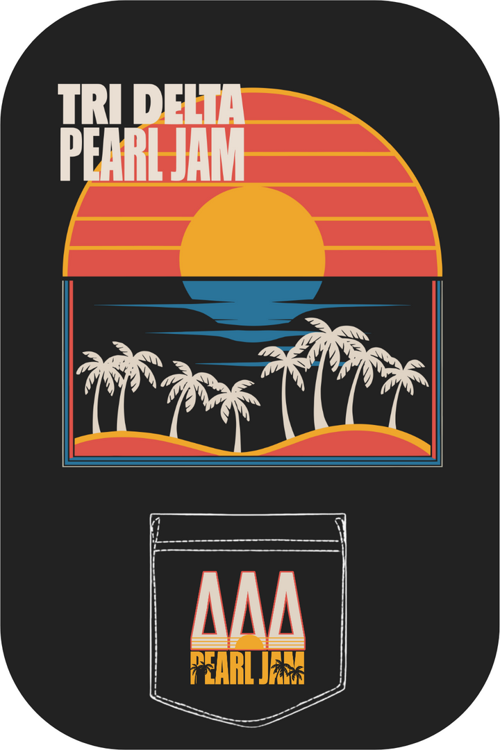 Custom Tri Delta Pearl Jam sunset Beach