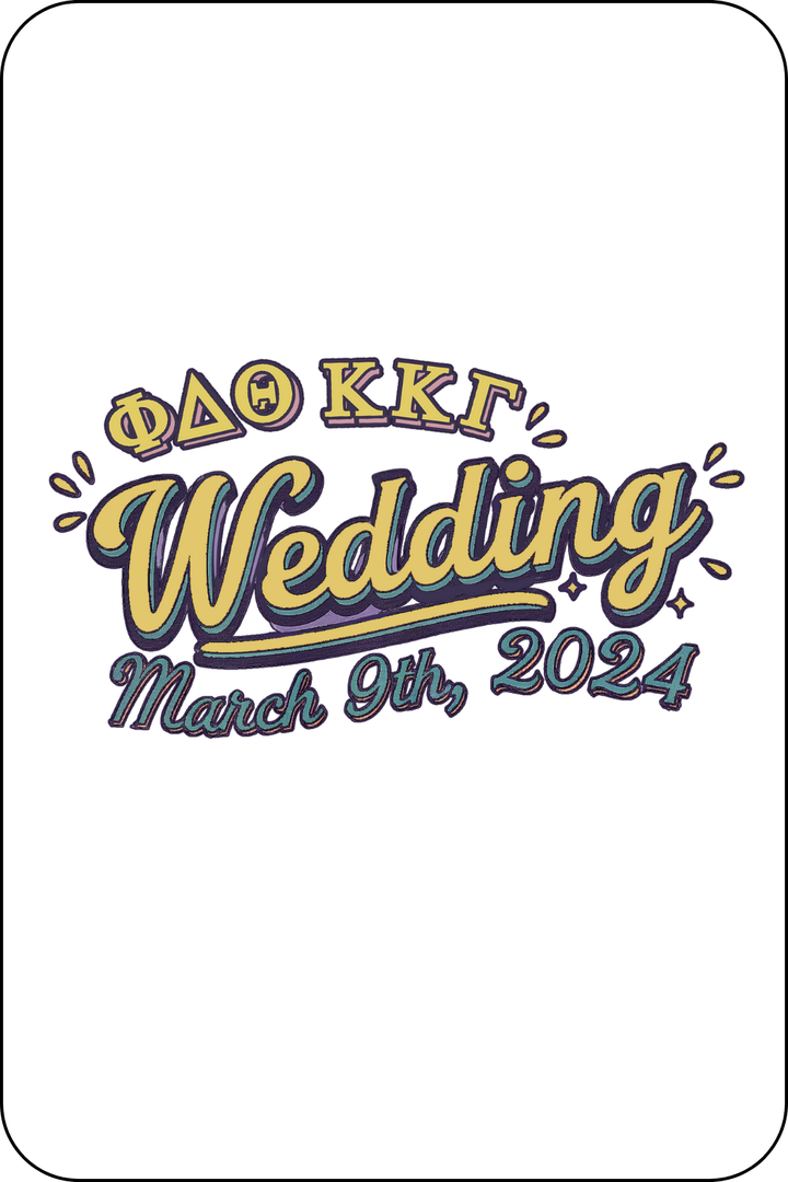 Custom Phi Delta Theta Kappa Kappa Gamma Wedding Design