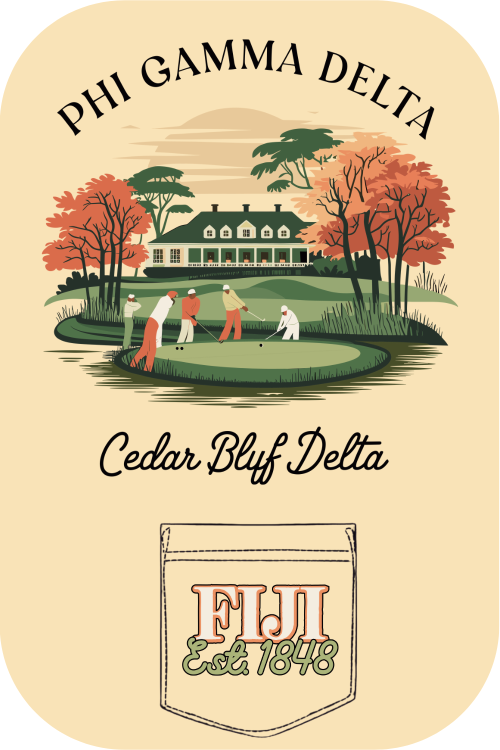 Custom Phi Gamma Delta Cedar Bluff Delta