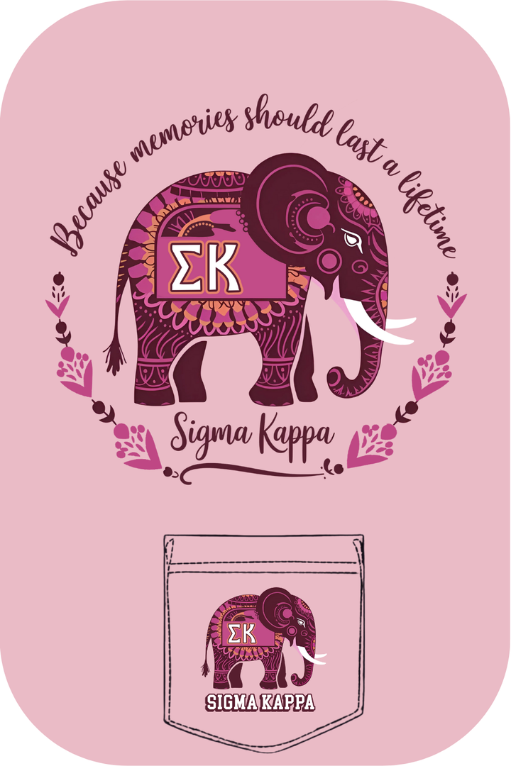 Custom Sigma Kappa Elegant Elephant