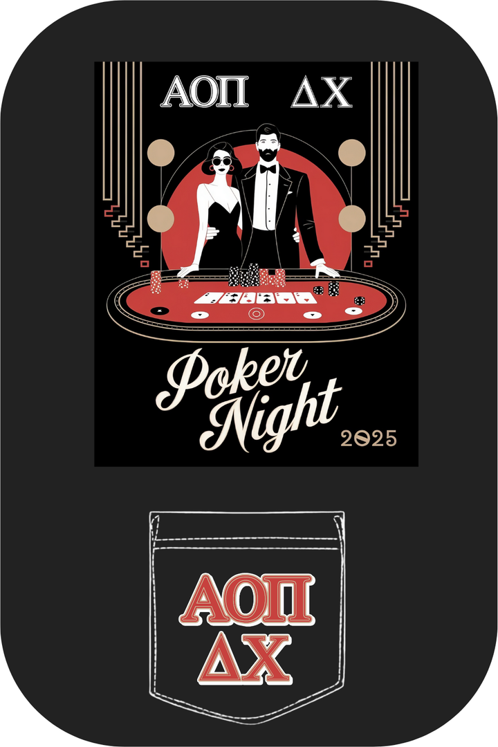 Custom Alpha Omicron Pi Delta Chi Poker Night