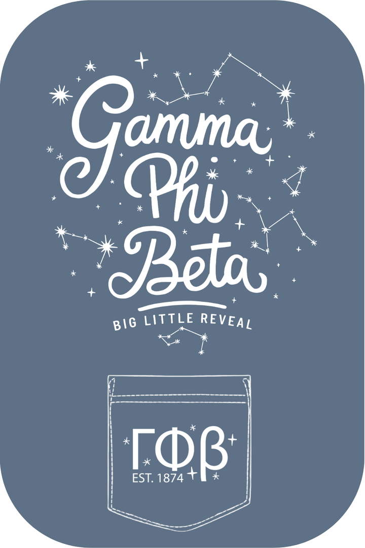 Custom Gamma Phi Beta Big Little Reveal