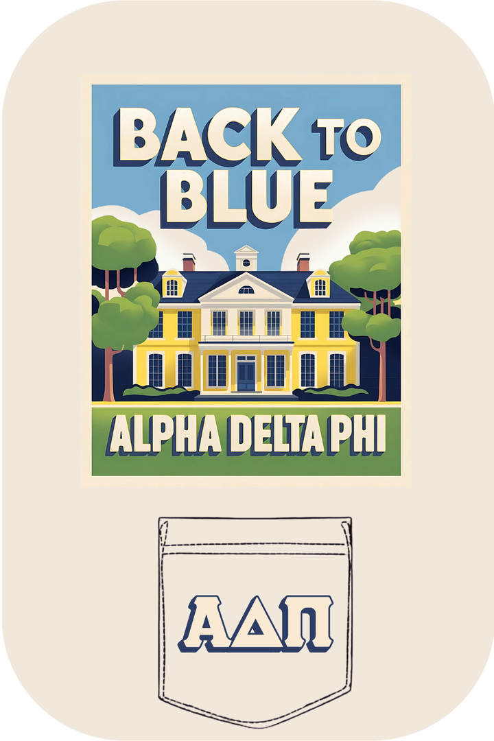 Custom Back To Blue Alpha Delta Phi