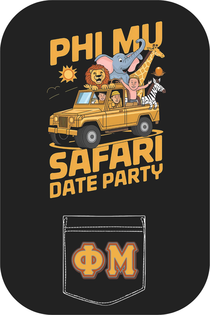 Custom Phi Mu Safari Date Party