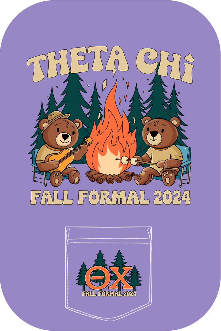 Custom Theta Chi Fall Formal Bonfire Bear Camp