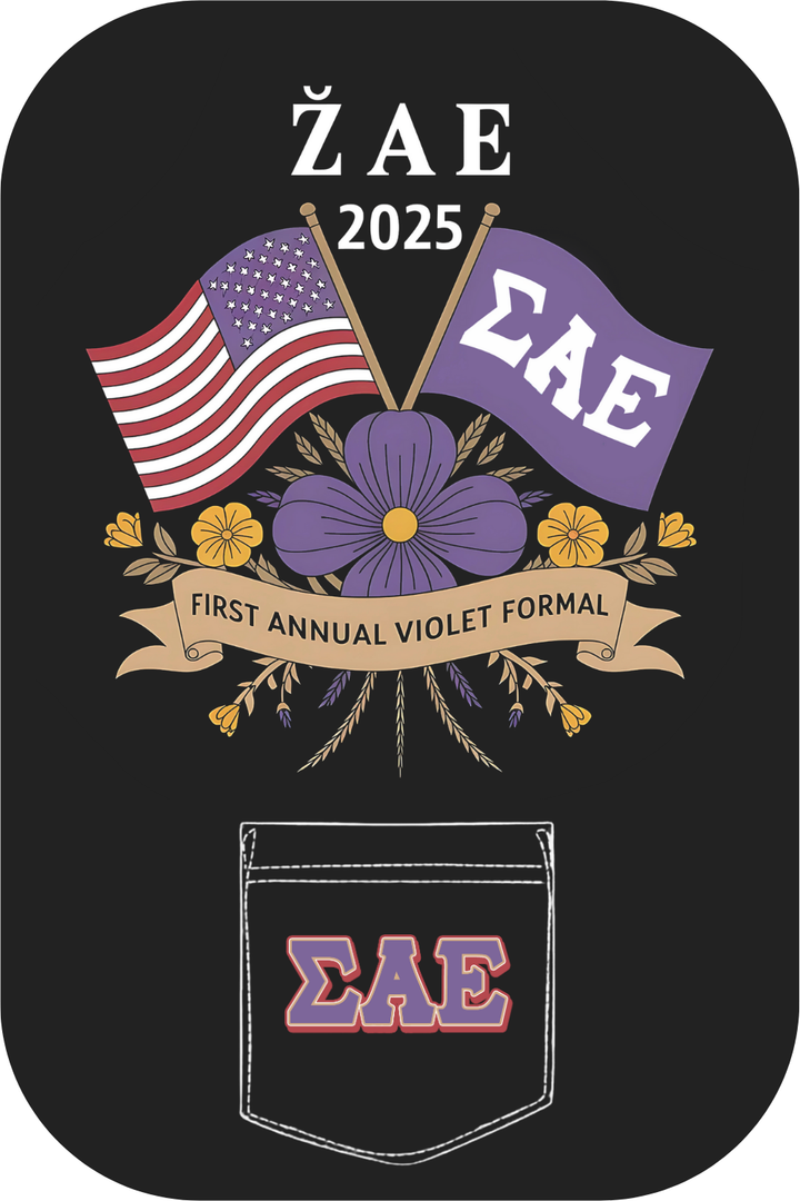 Custom Sigma Alpha Epsilon First Annual Violet Formal